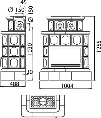 Karelie на кафельном цоколе с теплообменником_3